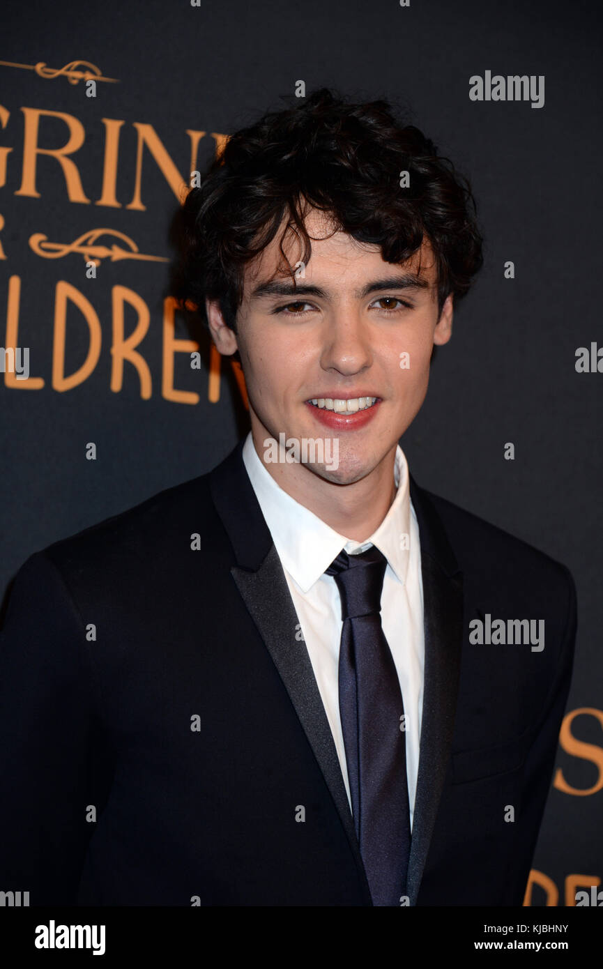 NEW YORK, NY - SEPTEMBER 26: Finlay MacMillan  attends the 'Miss Peregrine's Home for Peculiar Children' New York premiere held at Saks Fifth Avenue on September 26, 2016 in New York City   People:  Finlay MacMillan Stock Photo