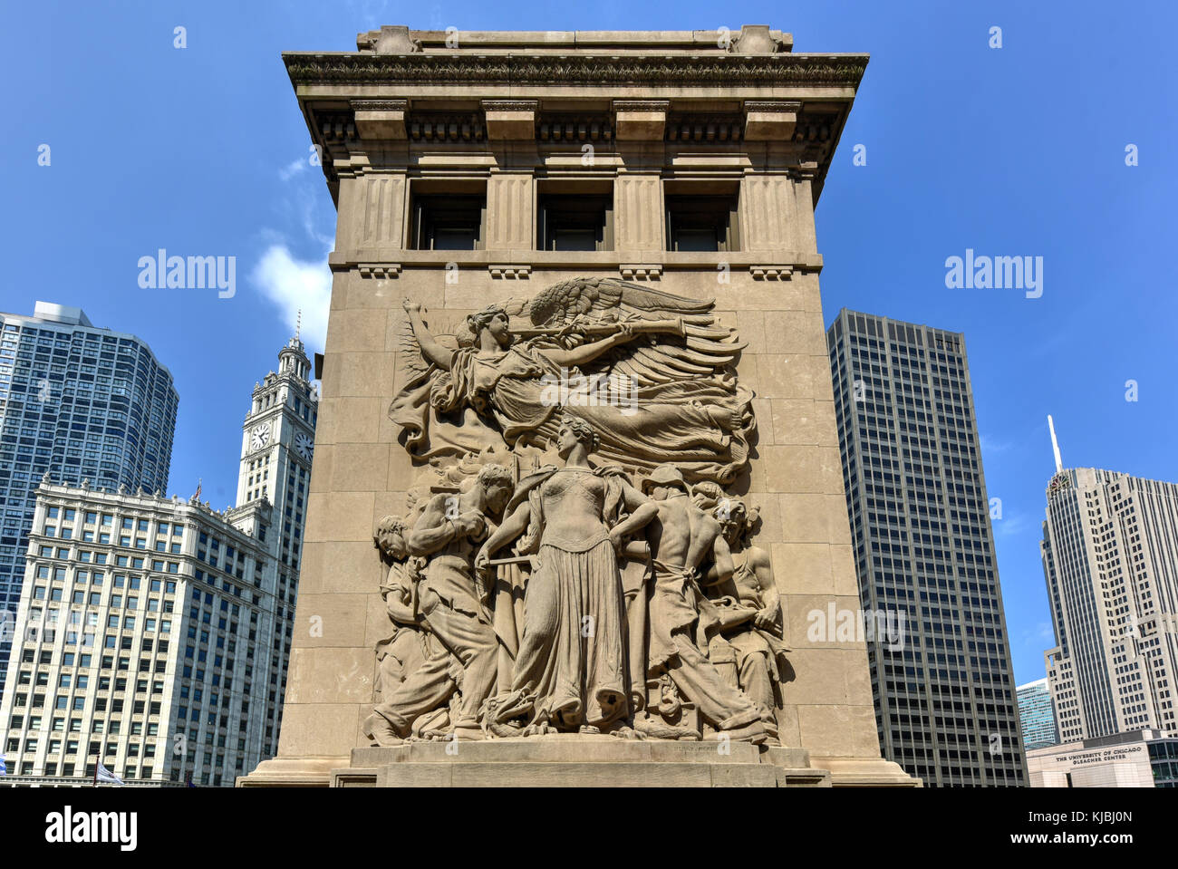 Michigan Avenue bridge relief in Chicago. The relief called ...