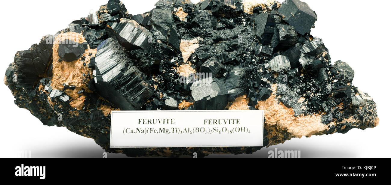 the feruvite (tourmalines group) Stock Photo
