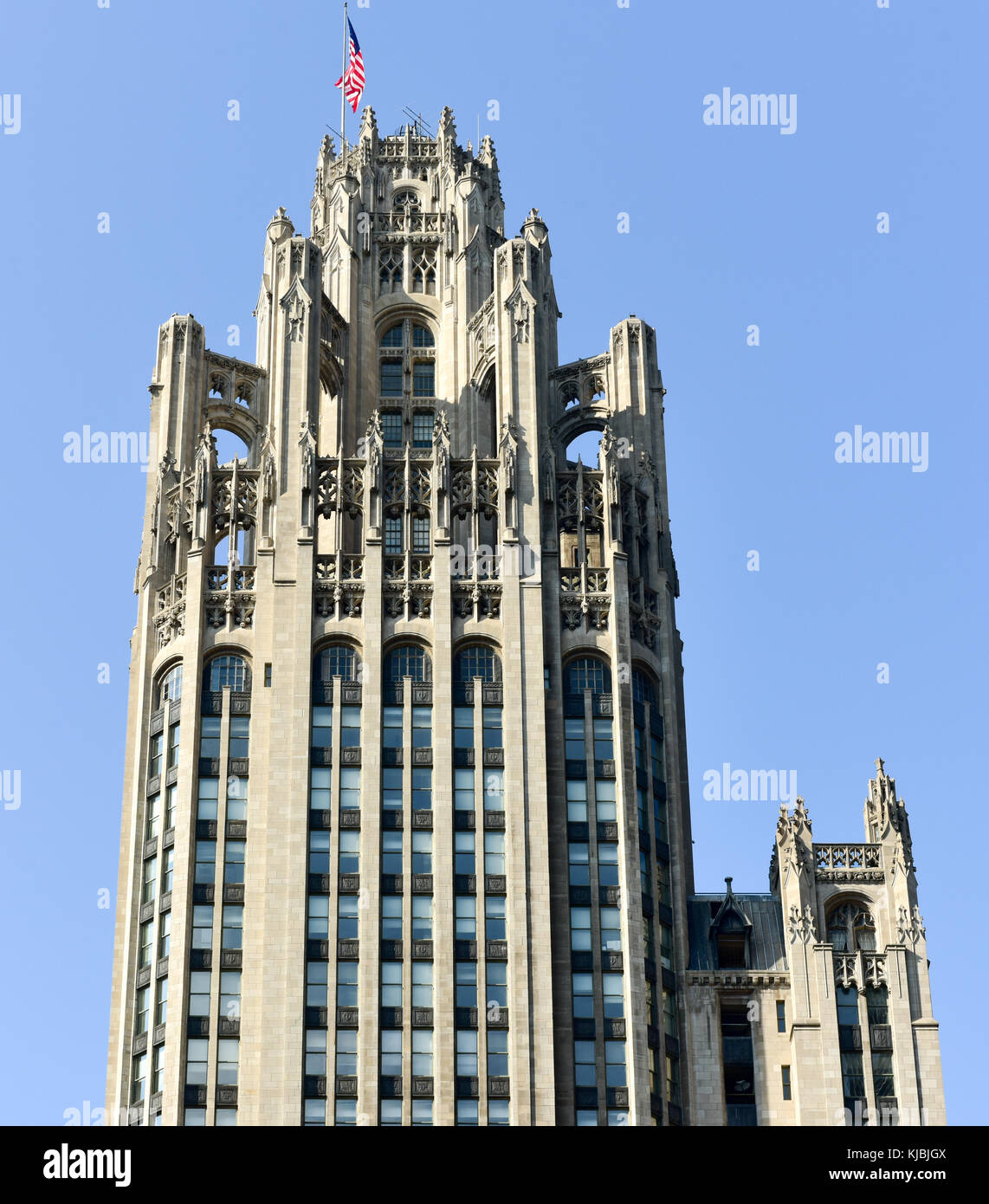 Chicago, Illinois - September 5, 2015: Famous Tribune Building In 