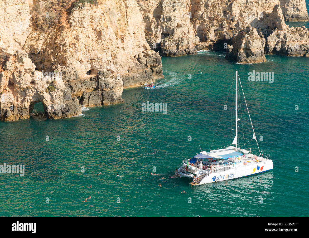 Catamaran in Algarve, Portugal, Europe Stock Photo
