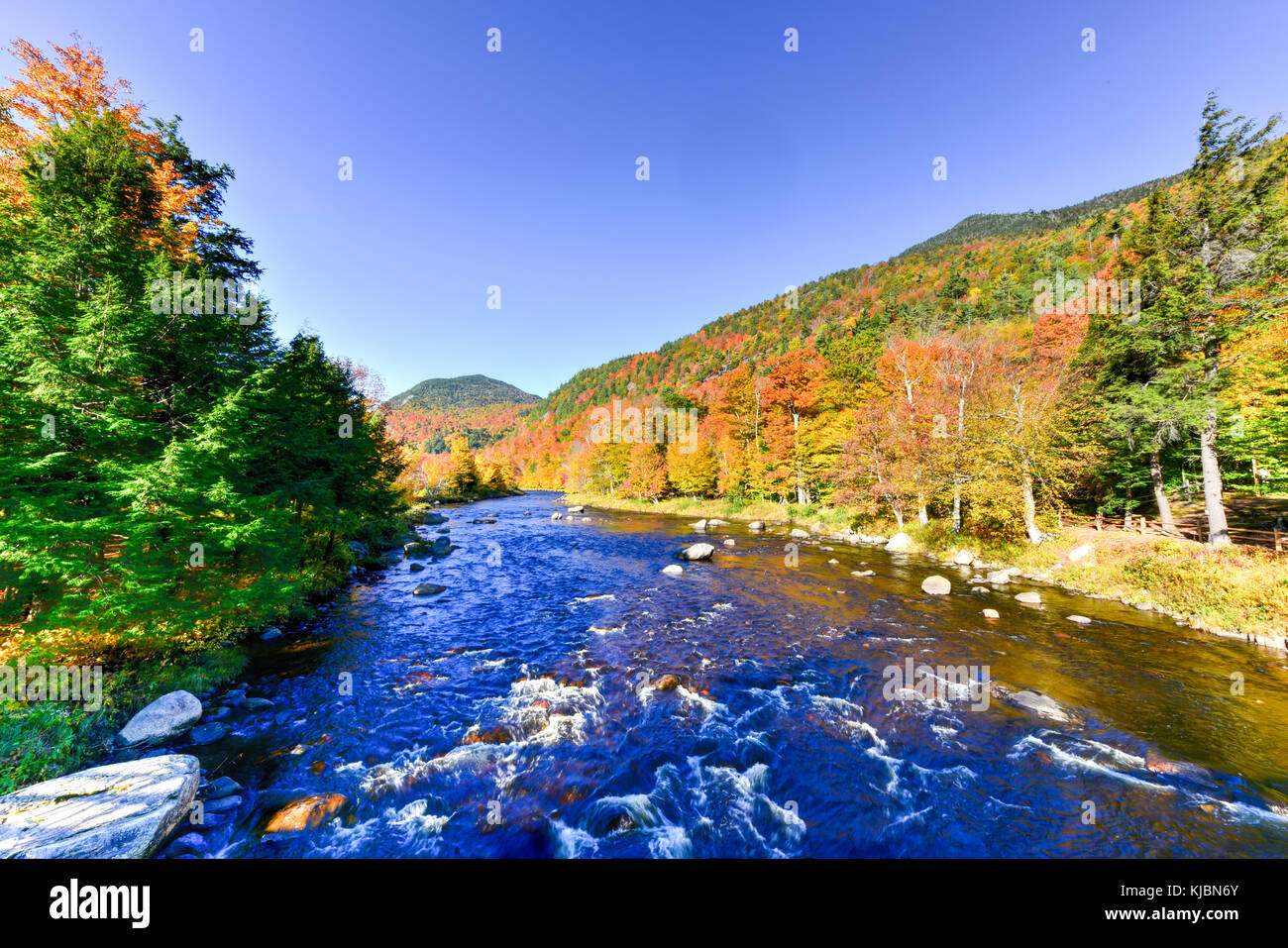 Adirondacks Peak Fall Foliage in upstate New York along the Ausable