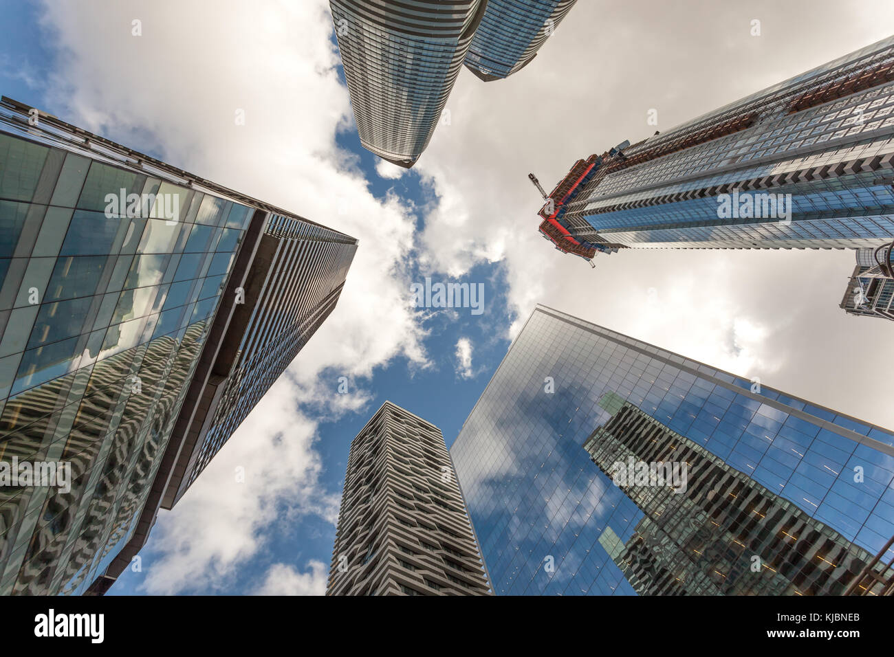 Modern highrise office and residential buildings in the city of Toronto ...