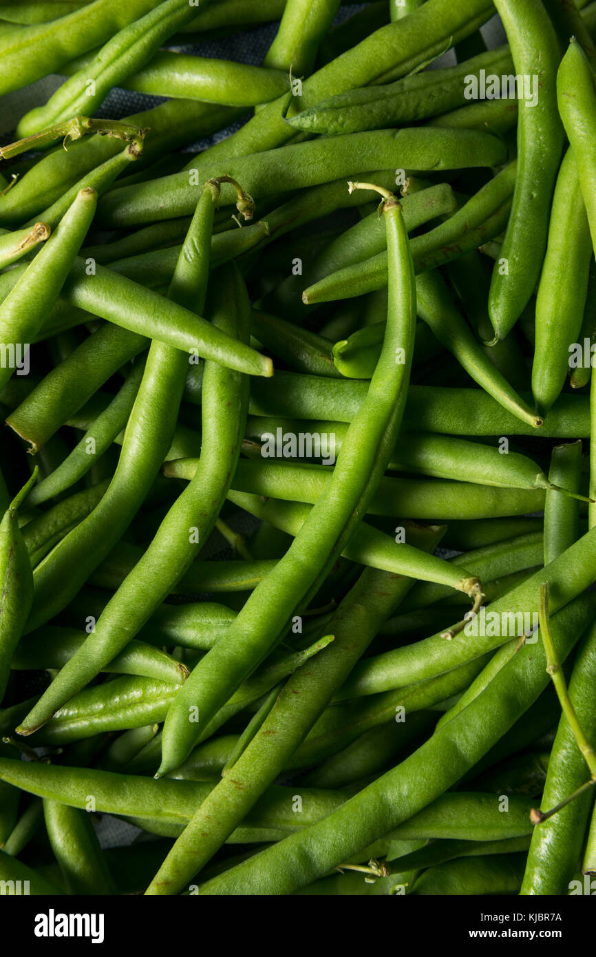 Healthy Raw Organic Green Beans Ready to Cook Stock Photo - Alamy