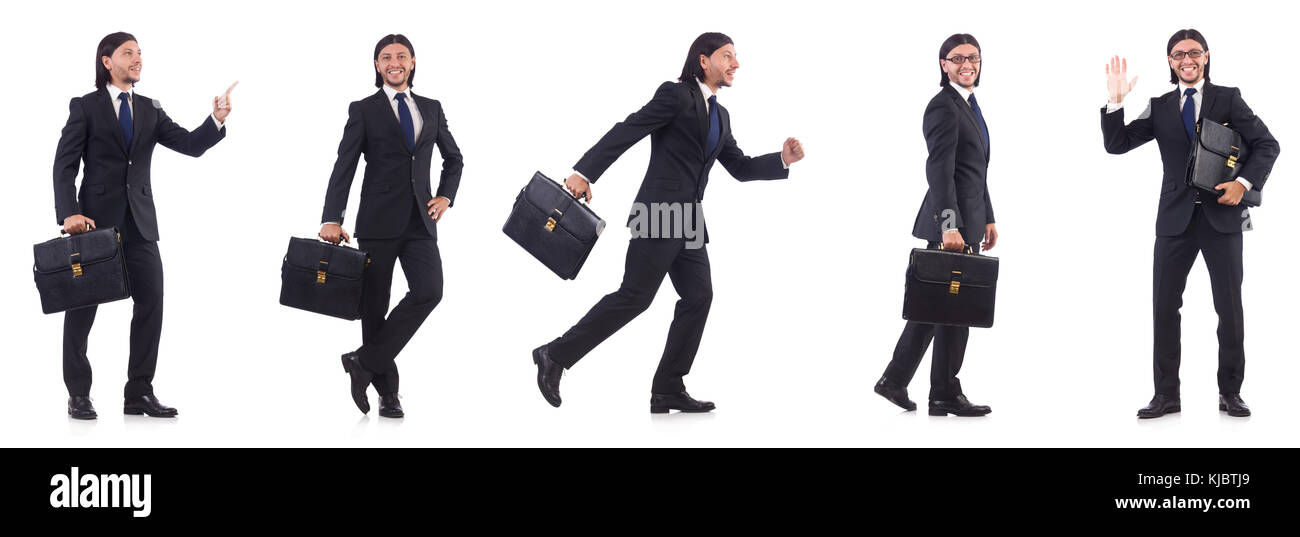 Young businessman isolated on the white background Stock Photo - Alamy