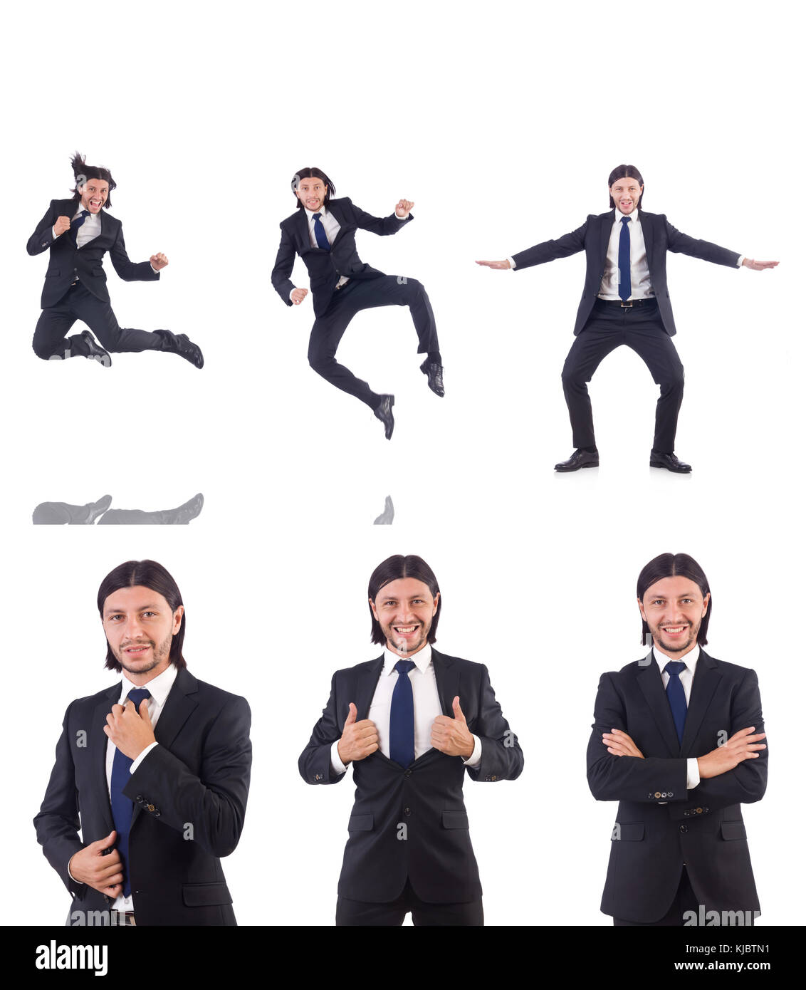 Young businessman isolated on the white background Stock Photo - Alamy
