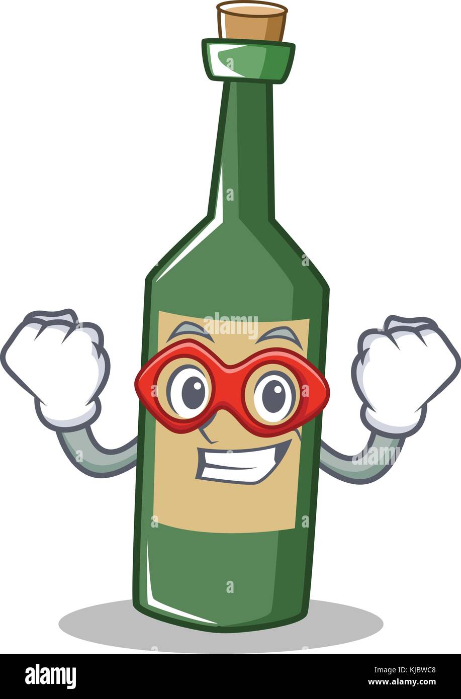 Super hero wine bottle character cartoon Stock Vector Image & Art - Alamy