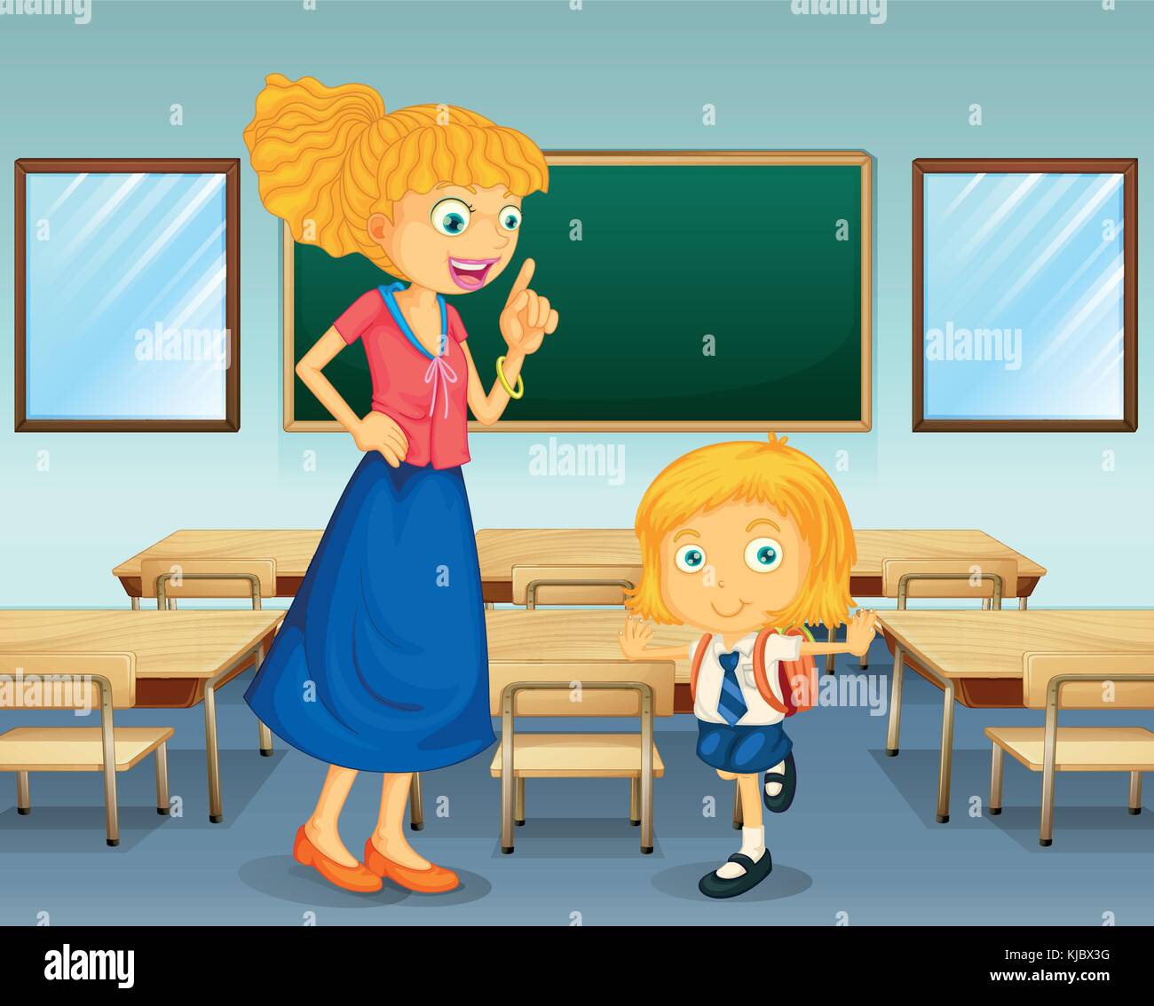 Illustration of a teacher and a student Stock Vector Image & Art - Alamy