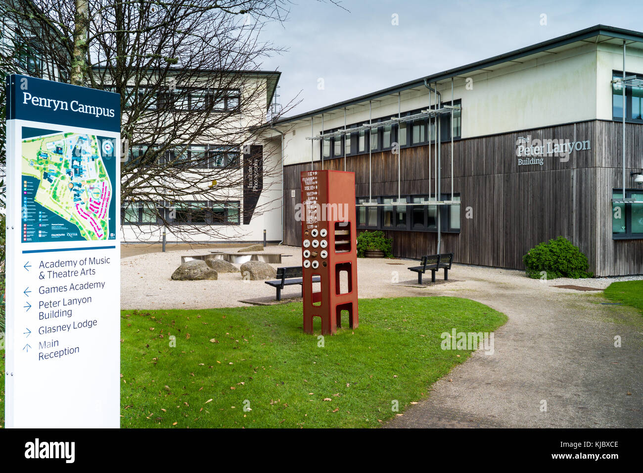 University of Falmouth Penryn Campus - jointly used by the University of Falmouth and the University of Exeter, near Falmouth in Cornwall UK Stock Photo