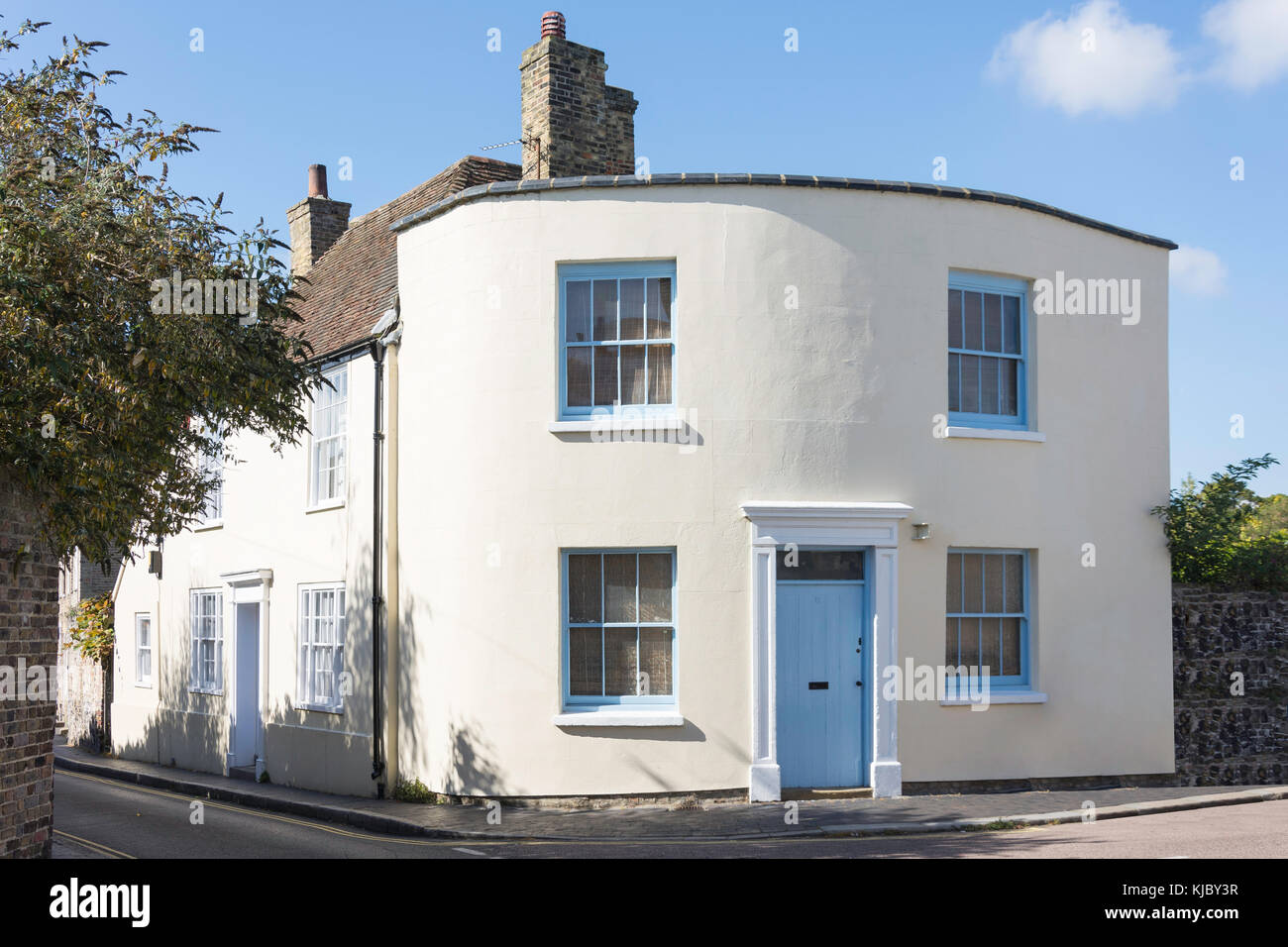 Period corner house, St Mary's Church Street, Sandwich, Kent, England, United Kingdom Stock Photo