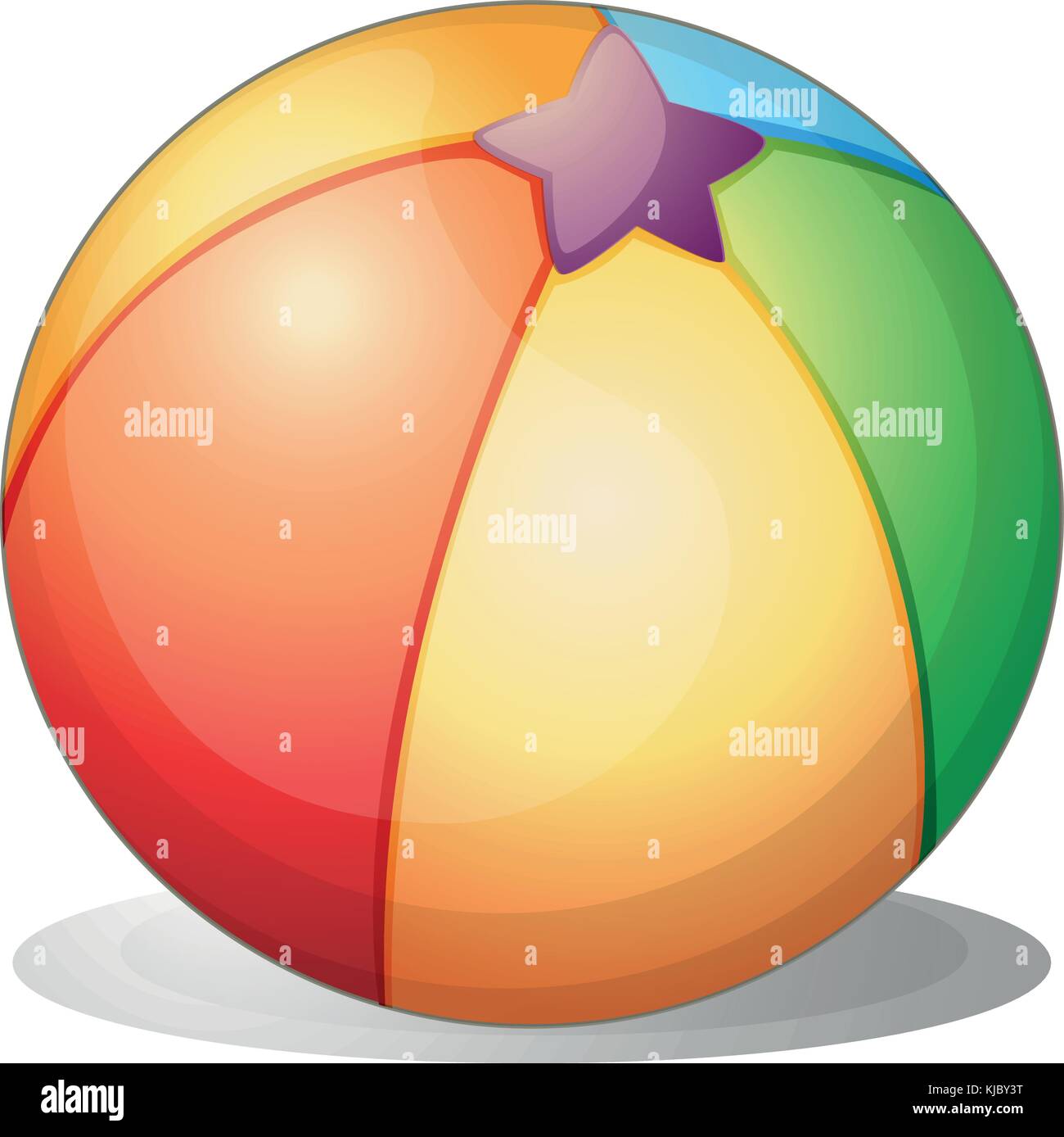 Illustration of a beach ball on a white background Stock Vector Image ...