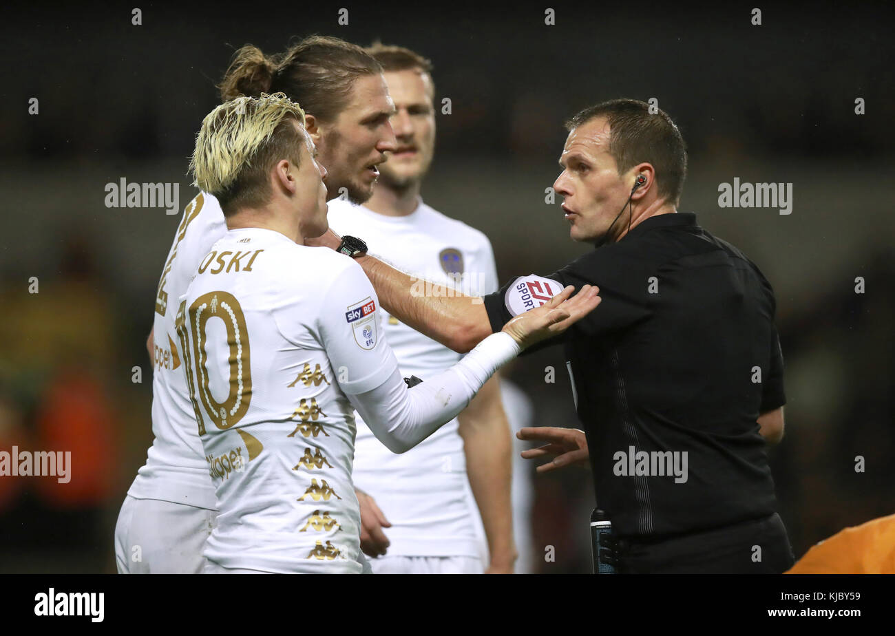 Soccer players argue referee hires stock photography and images Alamy