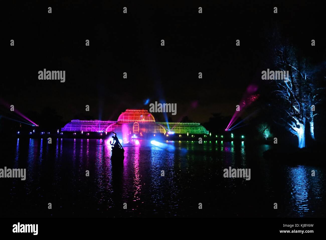 Christmas lights at Kew botanical Gardens London 2017 Stock Photo Alamy