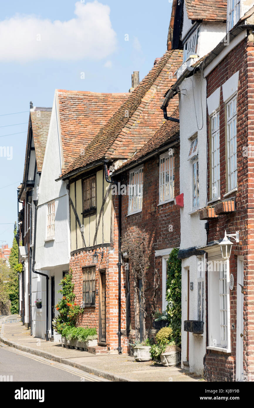 Period houses on St Peter's Street, Sandwich, Kent, England, United Kingdom Stock Photo