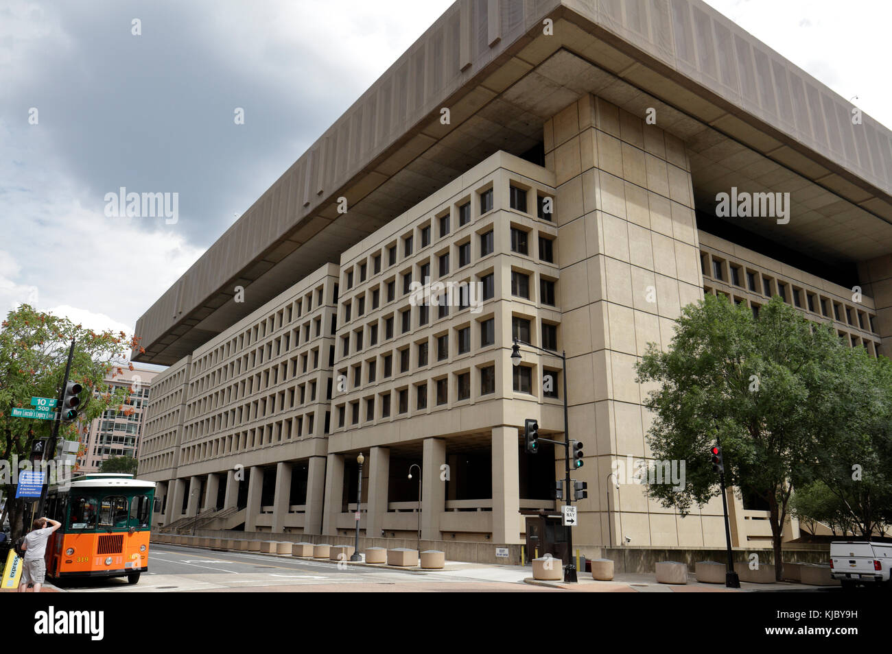 The J. Edgar Hoover Building, headquarters of the Federal Bureau of Investigation (FBI), Washington DC, United States. Stock Photo