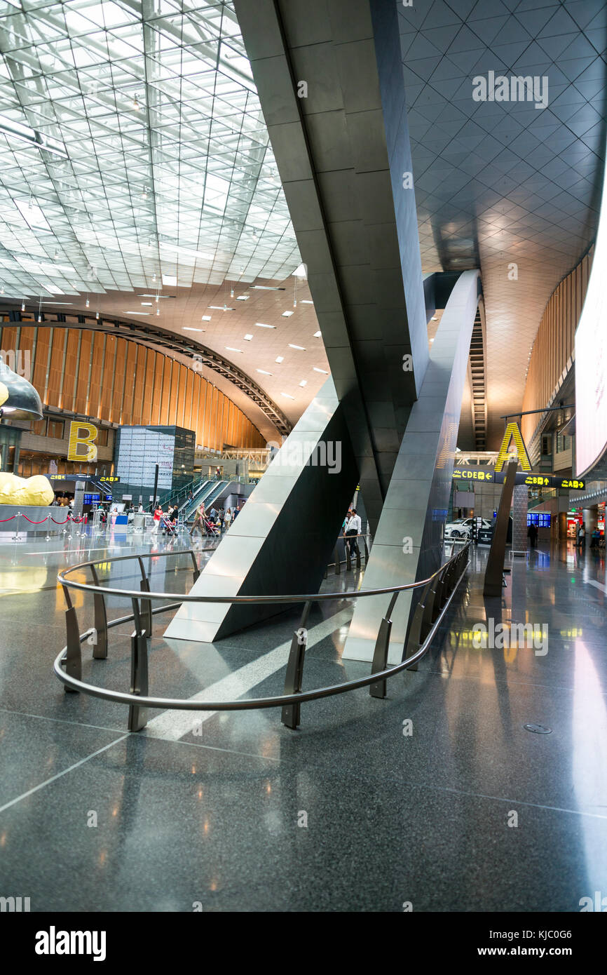 Louis Vuitton luxury store and lounge within Hamad International Airport in  Doha, Qatar, with an Orchard with sustainable Green Concourse Stock Photo -  Alamy