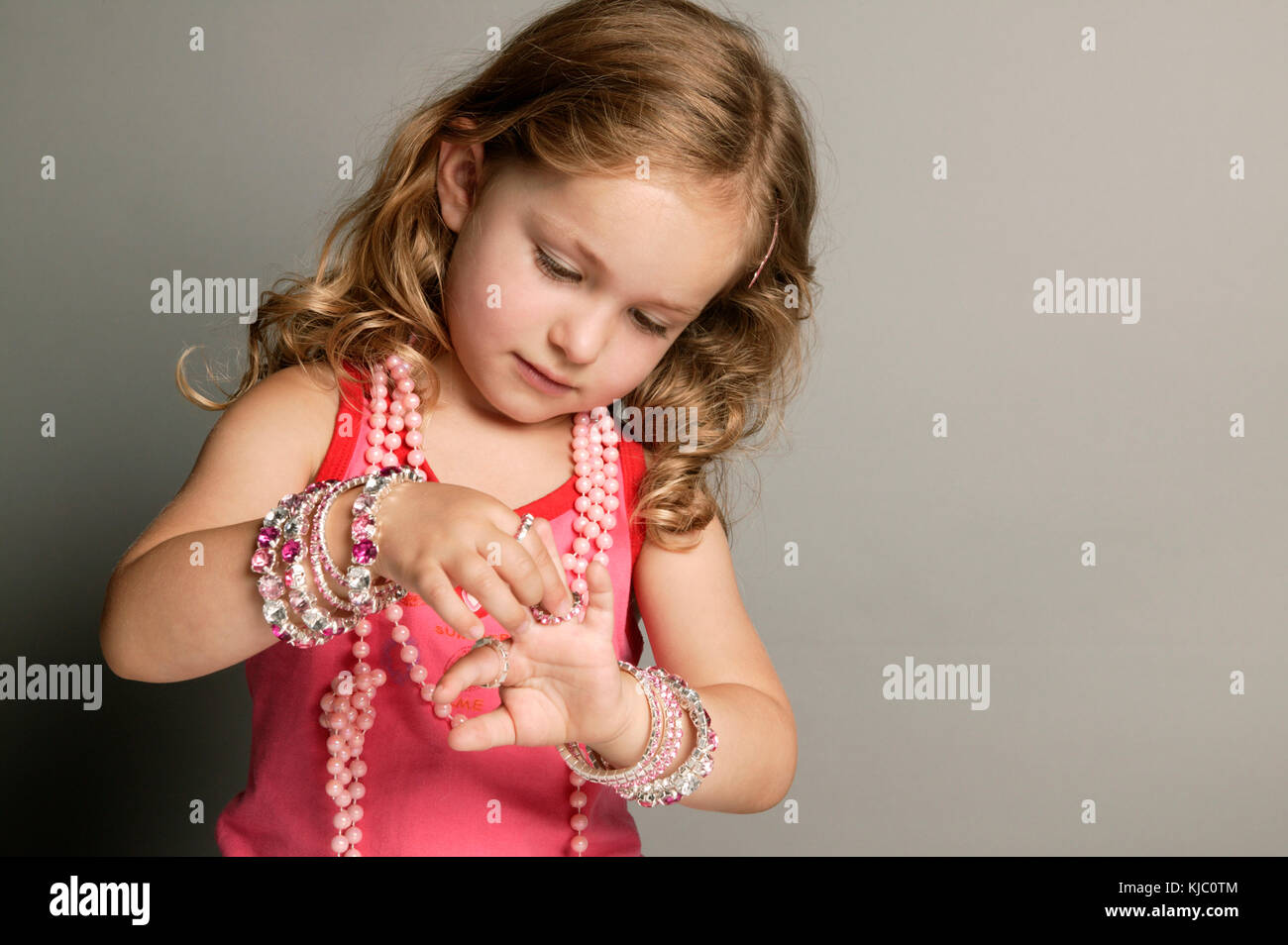 Girl with Jewelry Stock Photo Alamy