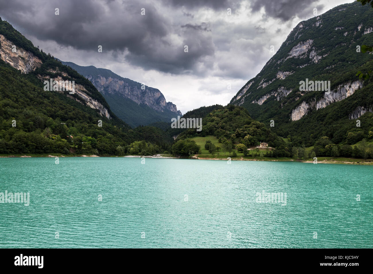 Lago di Tenno, North fo Garda lake, Italy Stock Photo