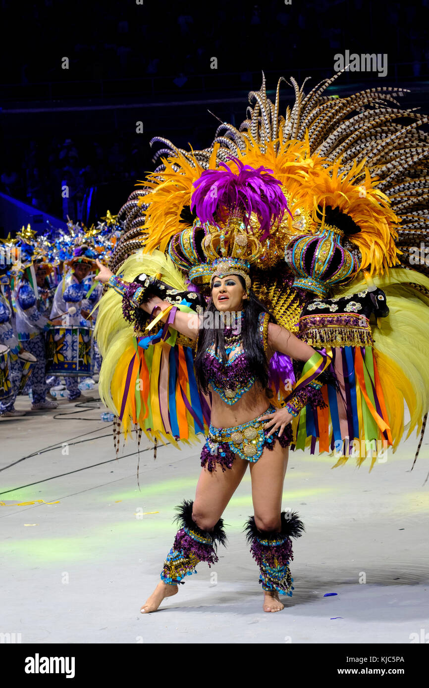 Performers at the Boi Bumba festival in Parintins, Amazonas state, Brazil Stock Photo