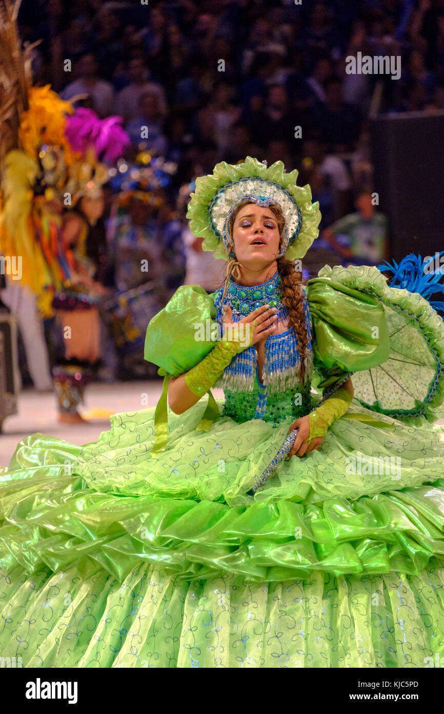 Performers at the Boi Bumba festival in Parintins, Amazonas state, Brazil Stock Photo