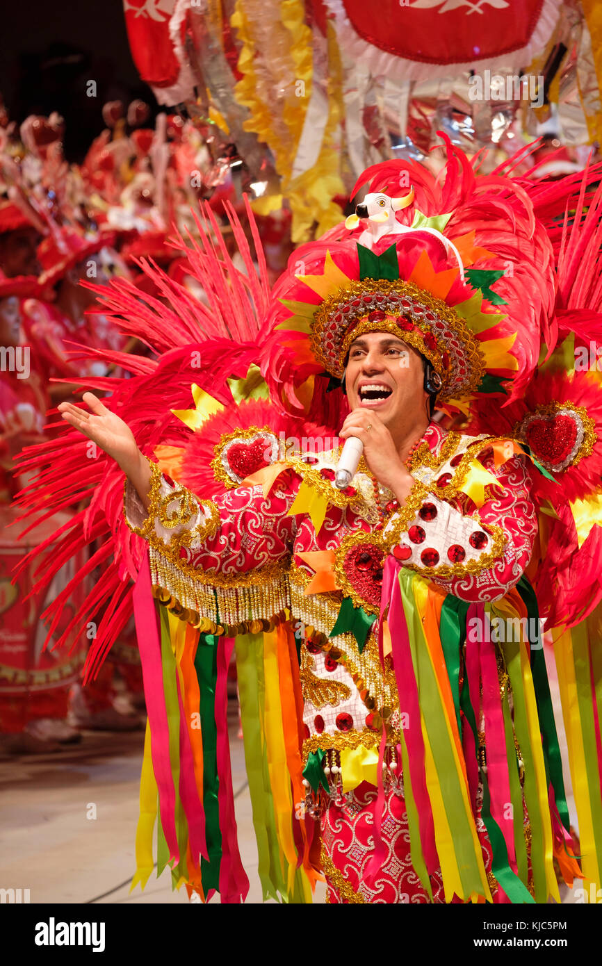 Performers at the Boi Bumba festival in Parintins, Amazonas state, Brazil Stock Photo