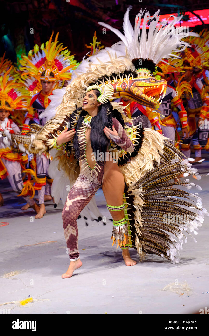 Performers at the Boi Bumba festival in Parintins, Amazonas state, Brazil Stock Photo