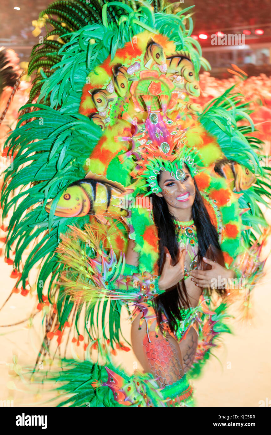 Performers at the Boi Bumba festival in Parintins, Amazonas state, Brazil Stock Photo