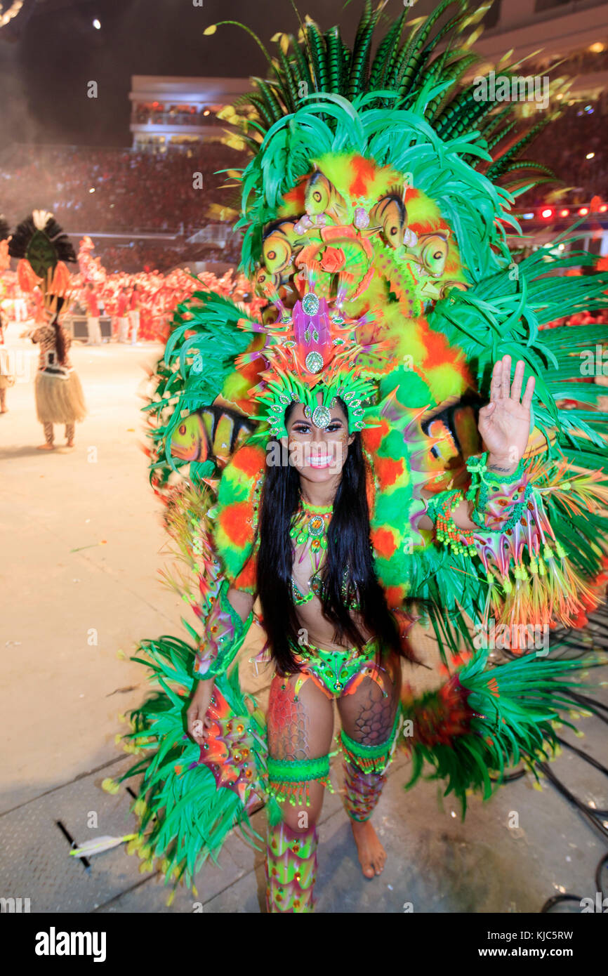 Performers at the Boi Bumba festival in Parintins, Amazonas state, Brazil Stock Photo