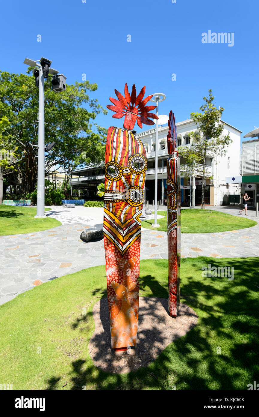 Aboriginal art in Shields Street, Cairns, Far North Queensland, FNQ