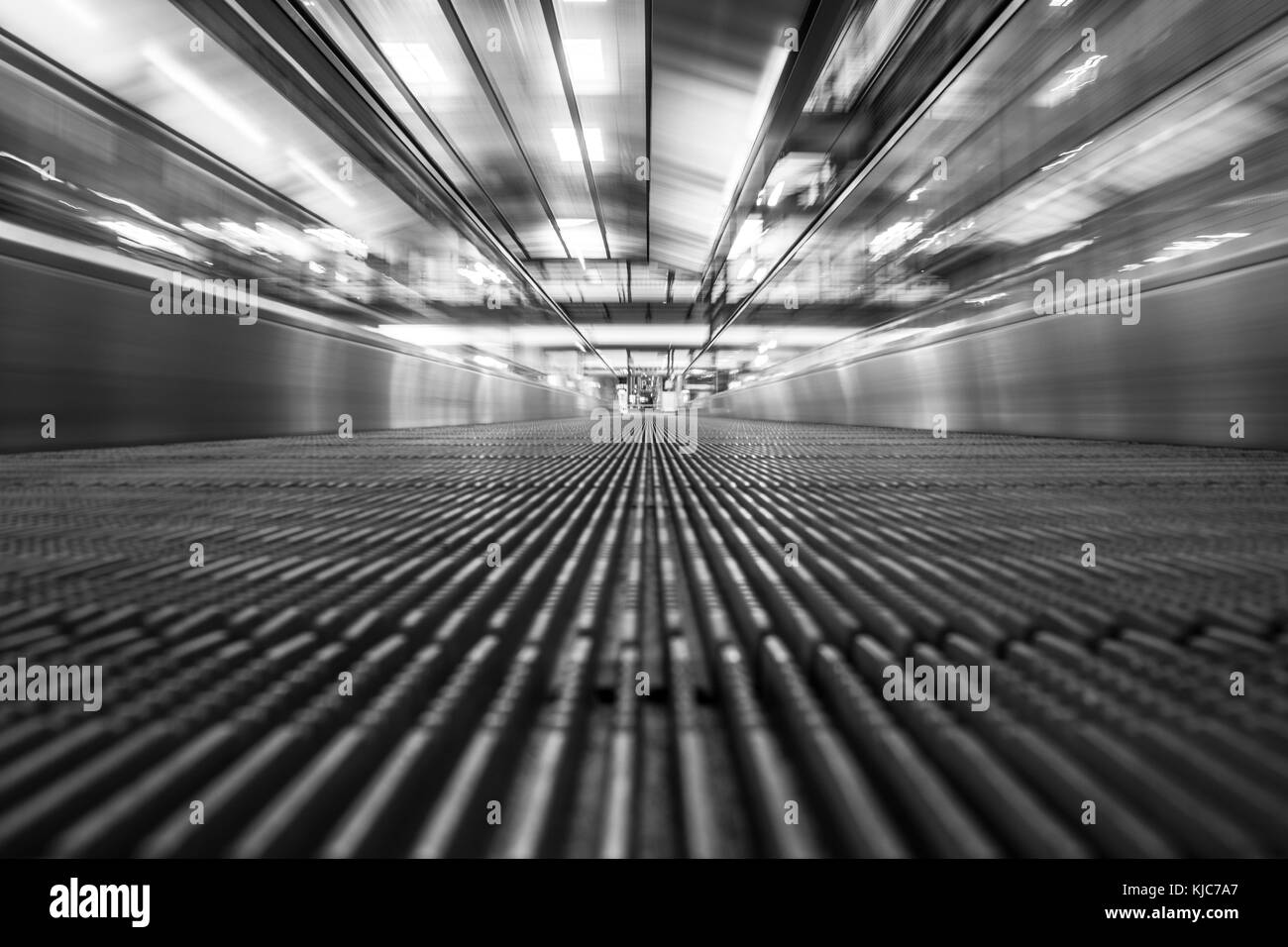 Transport way on munich airport Stock Photo