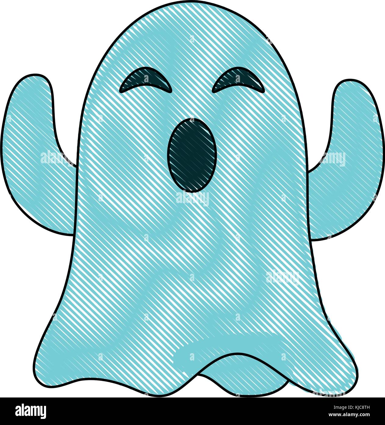 Ghost funny cartoon Stock Vector