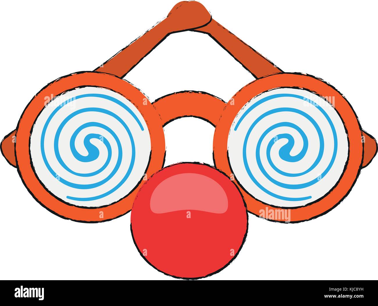 Glasses and red nose mask Stock Vector Image & Art Alamy