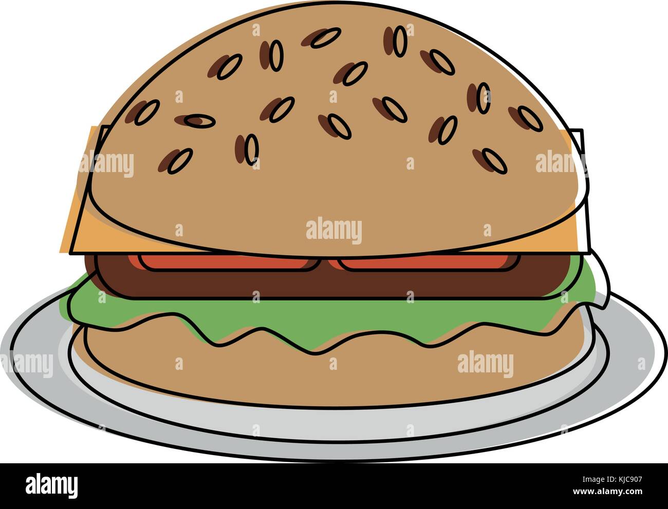 Hamburger fast food Stock Vector Image & Art - Alamy