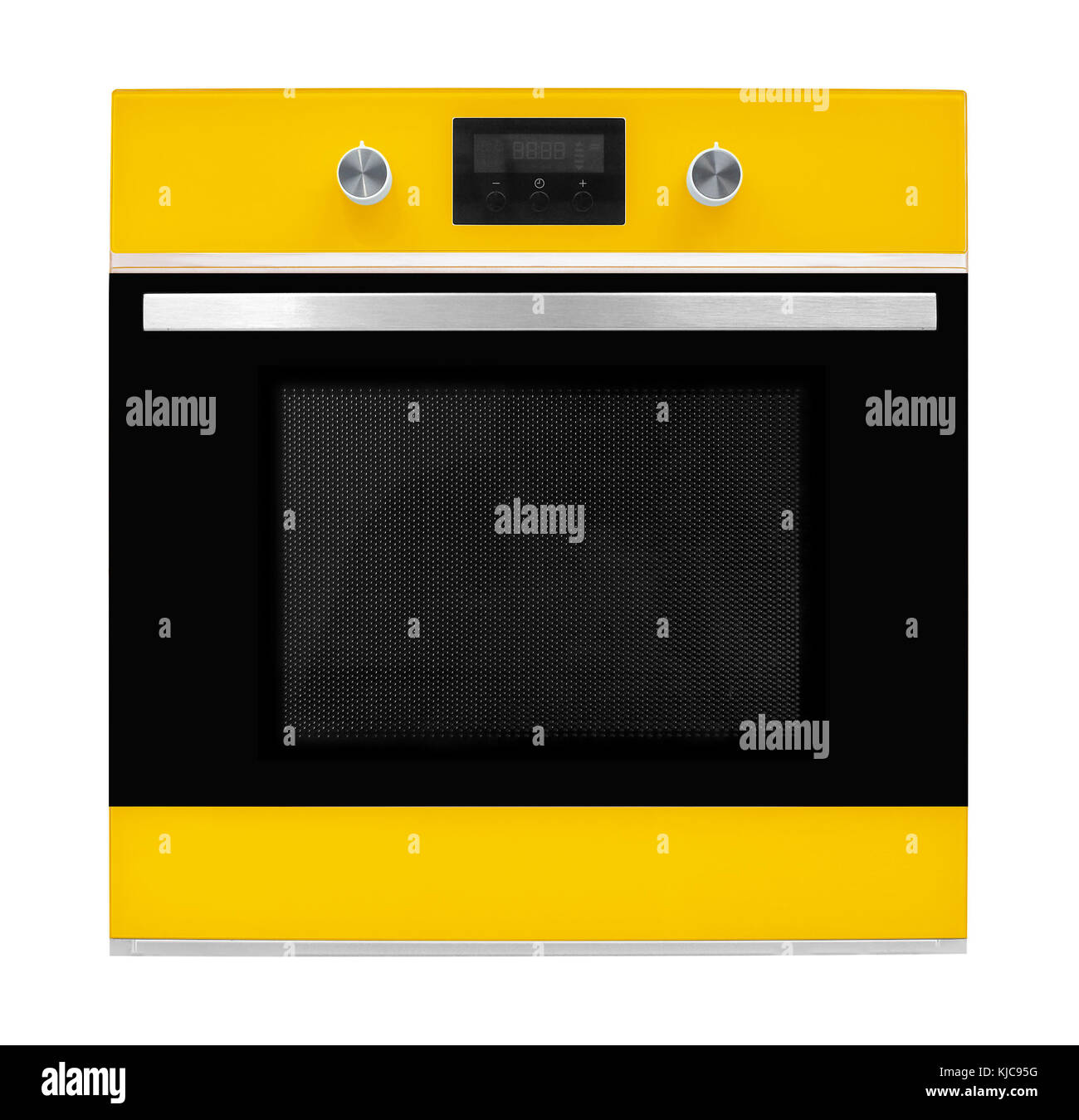 Household appliances Yellow electrical oven on a white background