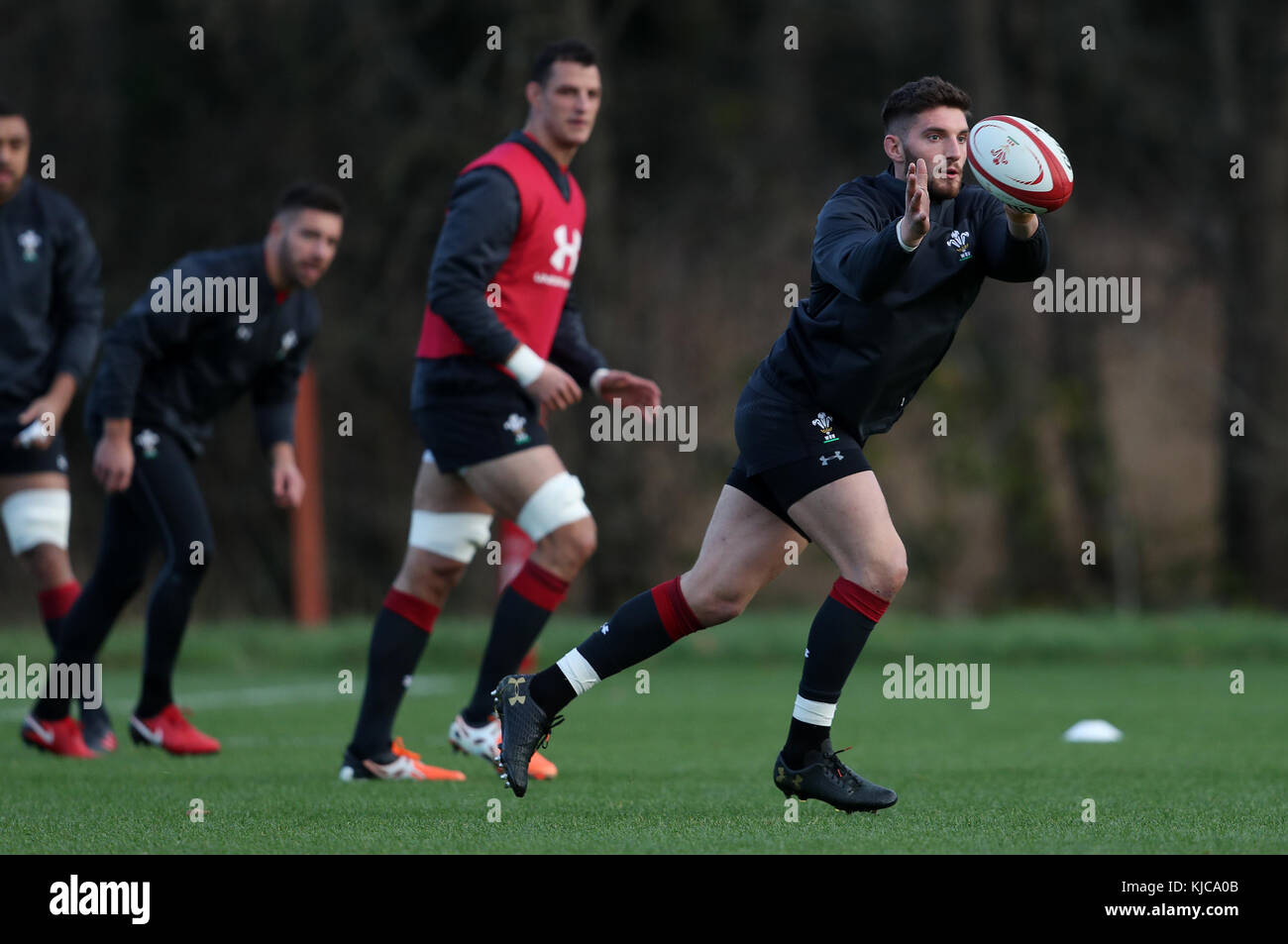 Wales' Owen Williams during the training session at the Vale Resort, Hensol. Stock Photo