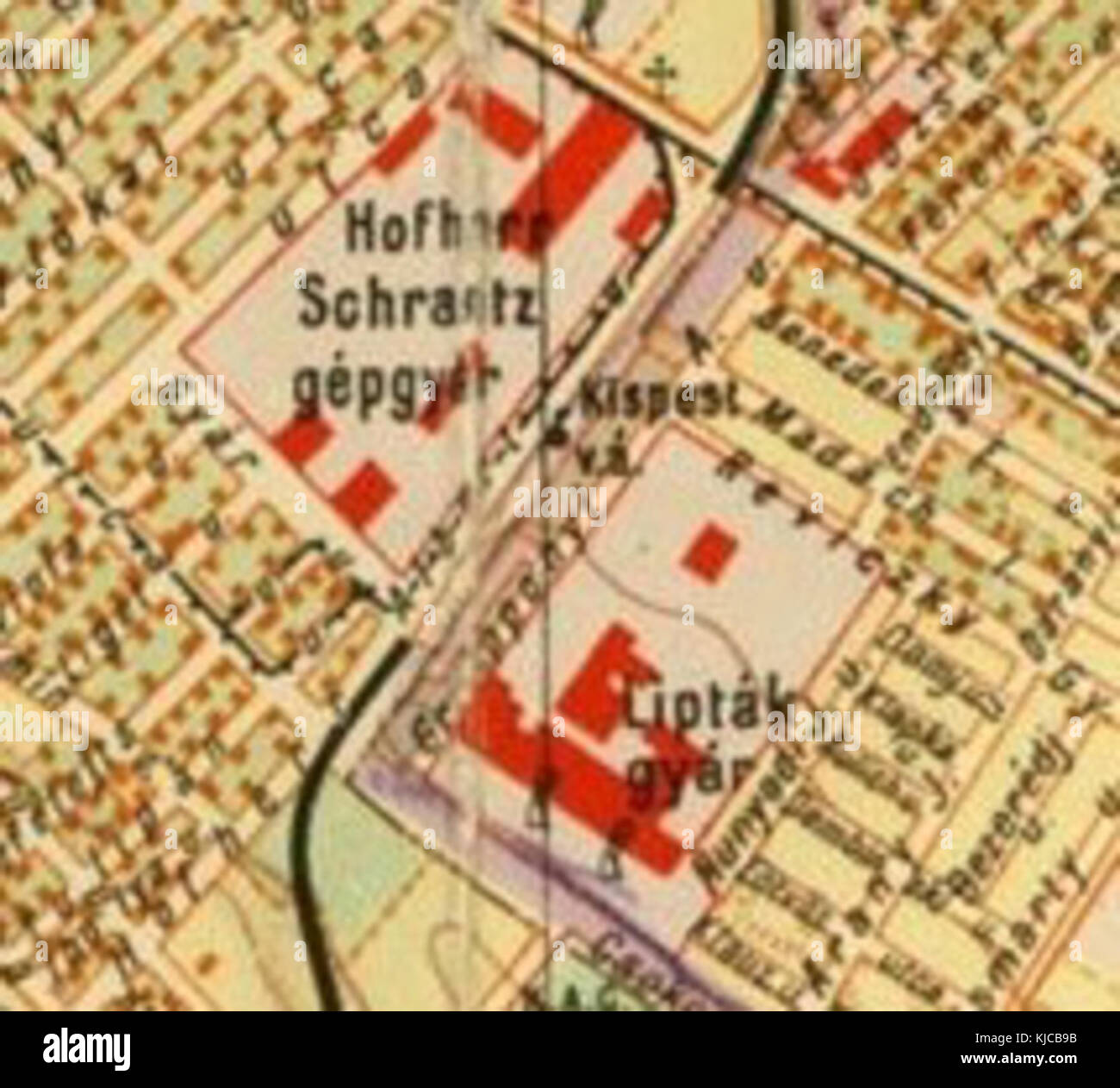 Kispest station map Stock Photo Alamy