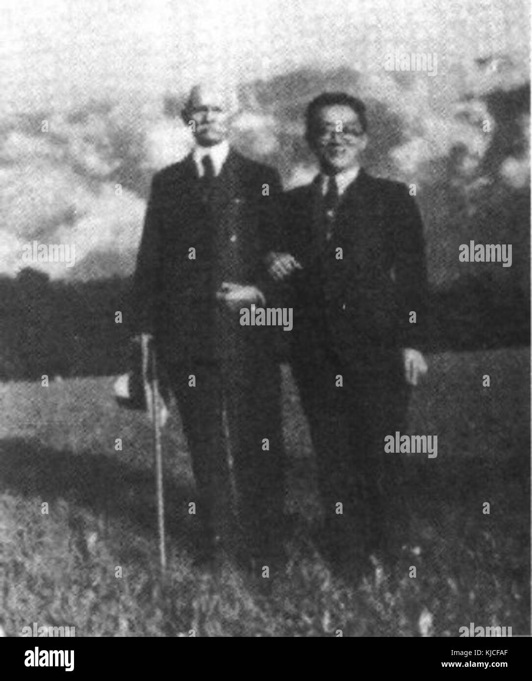 Hu Shih and John Dewey Stock Photo