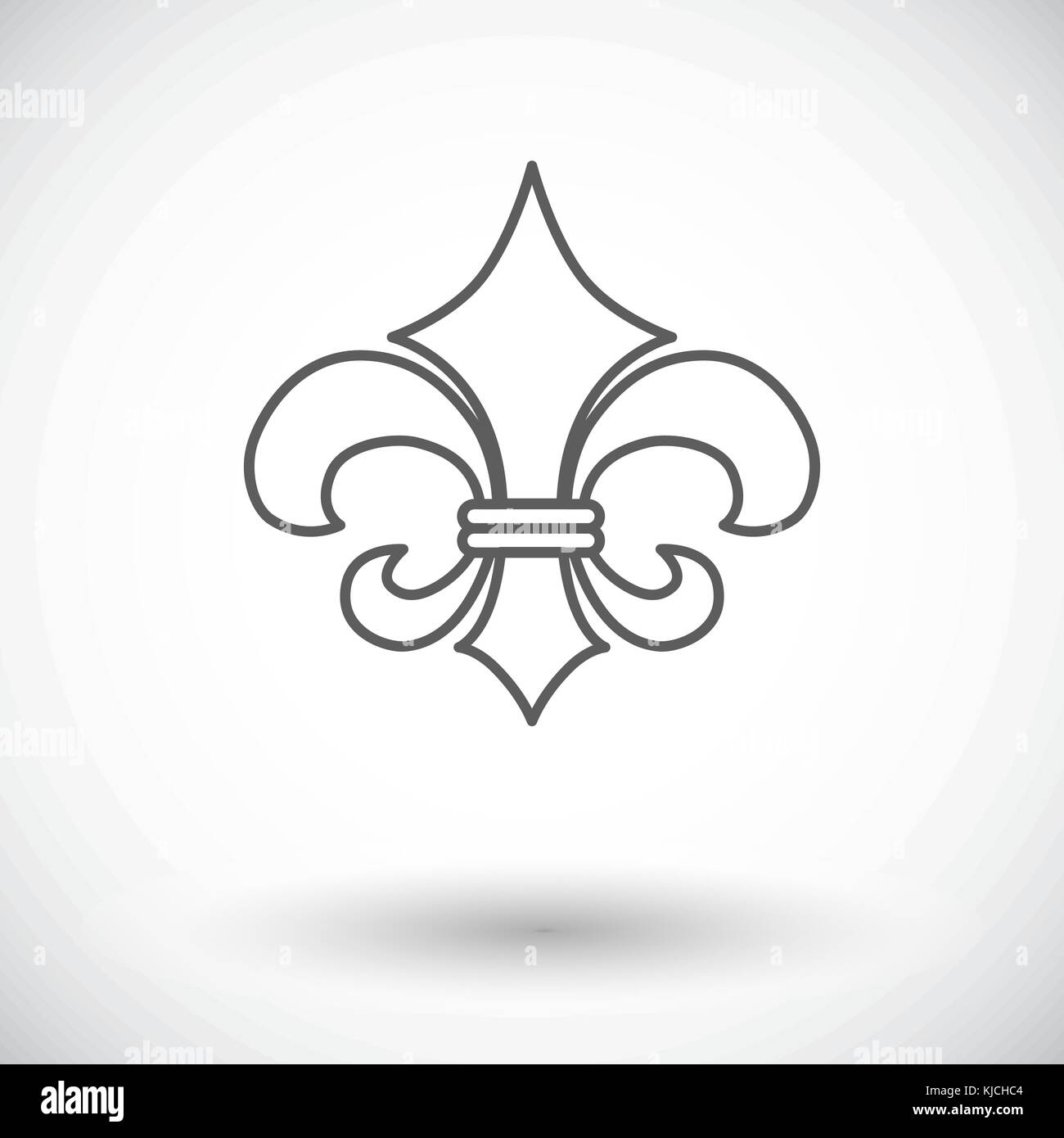 Fleur. Single flat icon on white background. Vector illustration. Stock Vector