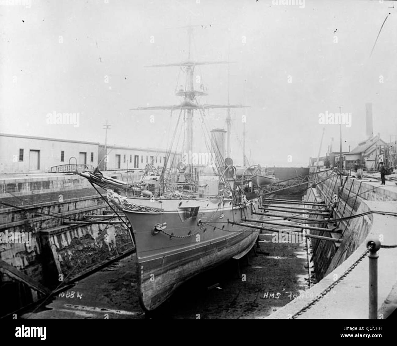 HMS Fantome in drydock LAC 3332914 Stock Photo