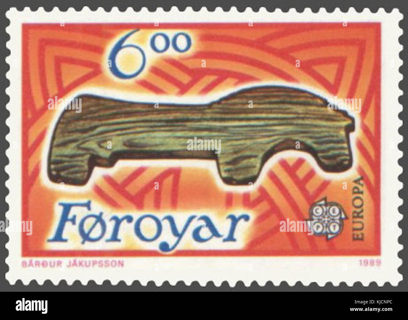 Faroe stamp 177 viking toys carved horse Stock Photo Alamy