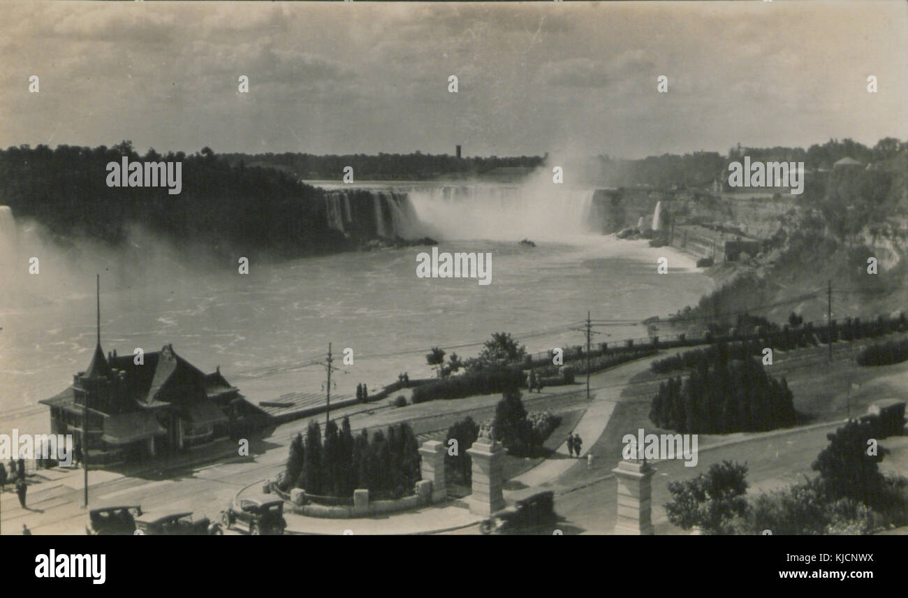 Entrance to Victoria Park, Horseshoe Falls in distance, Niagara Falls, Canada (HS85 10 39011