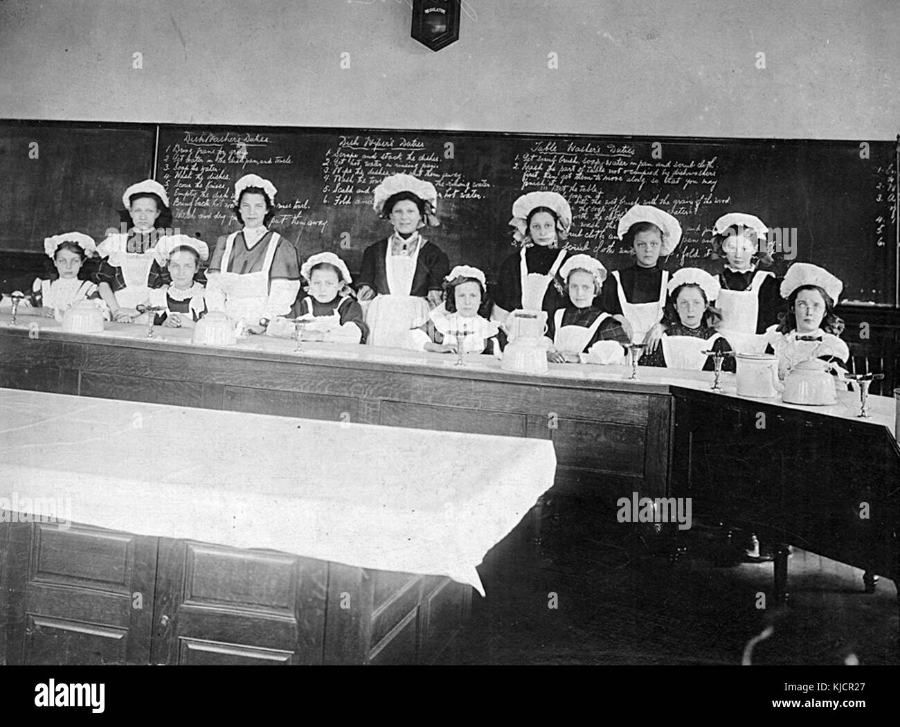 Home Economics 1911 Stock Photo Alamy