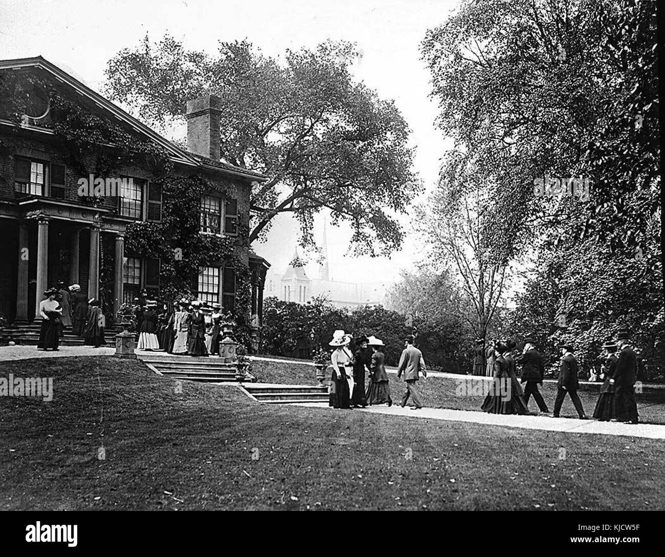 People visiting the Grange Stock Photo Alamy