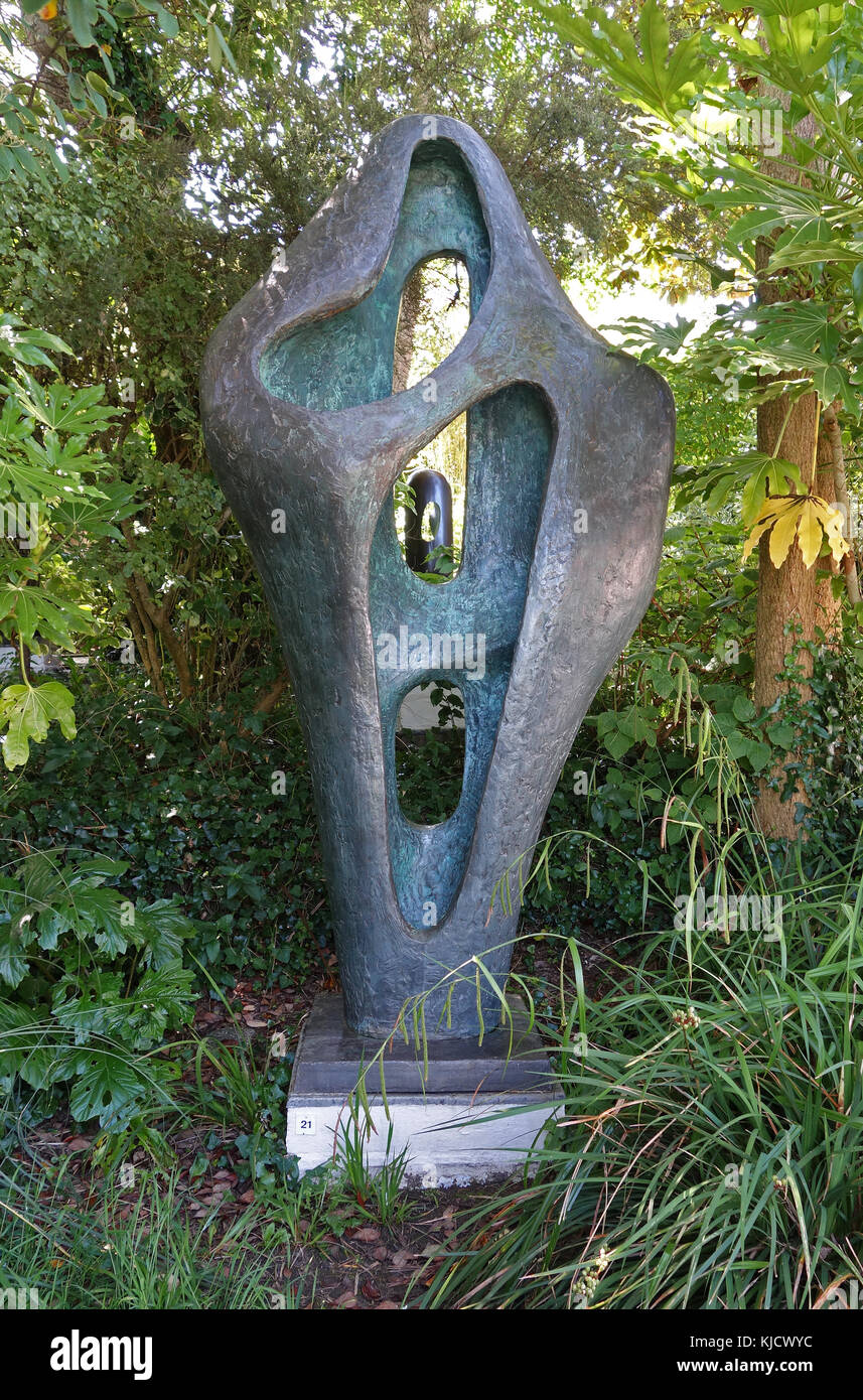 barbara hepworth sculpture garden museum, st.ives, cornwall, england, britain, uk. Stock Photo
