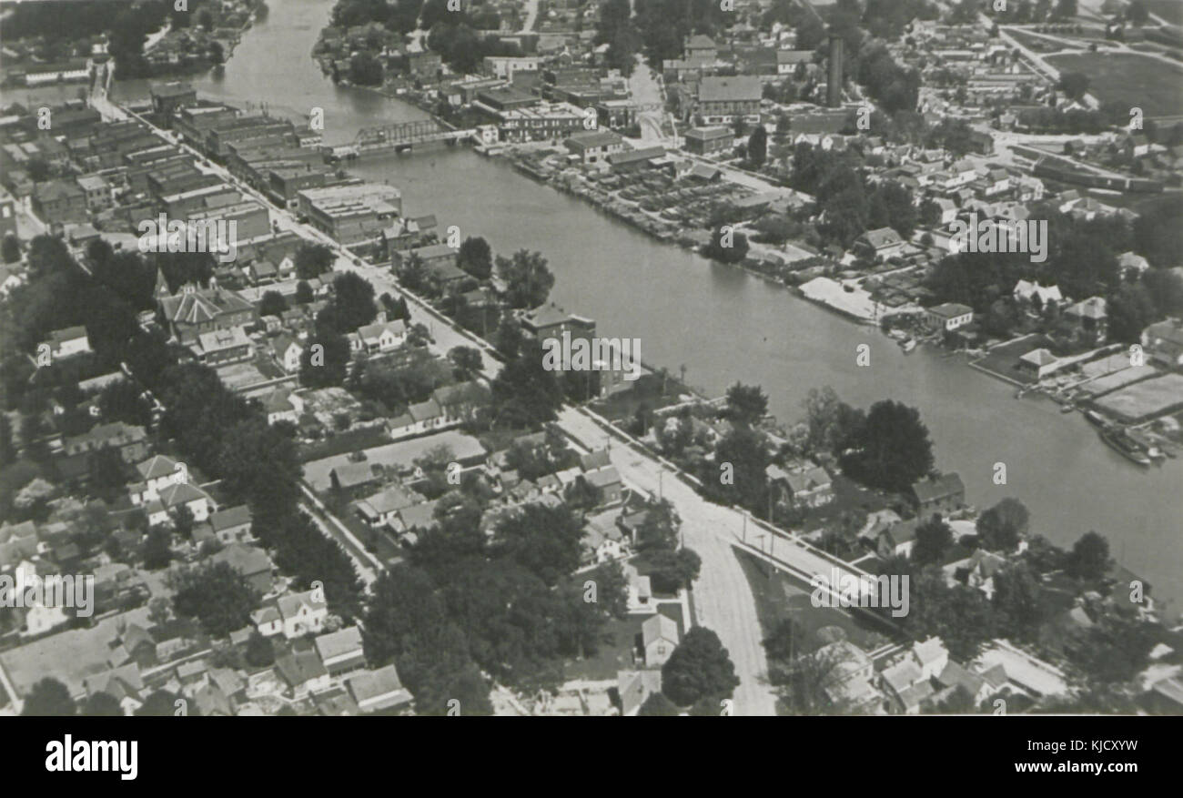Wallaceburg Ontario from an Aeroplane (HS85 10 37677 Stock Photo Alamy