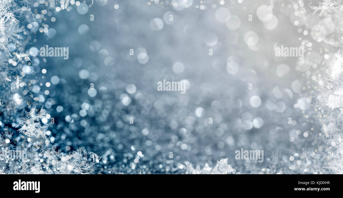 Magic blue holiday abstract glitter background with blinking stars and ...