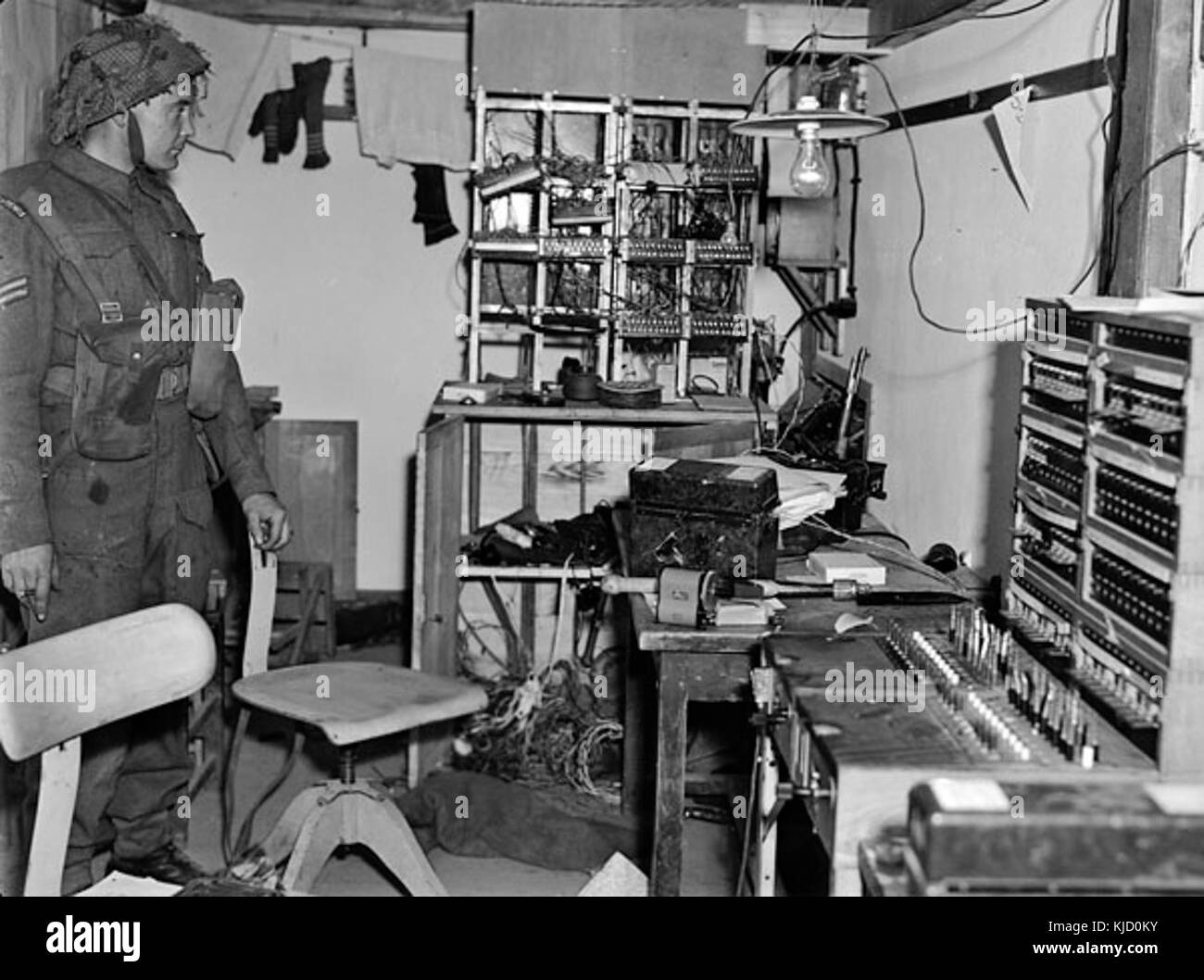 Beny sur Mer radar switchboard Stock Photo