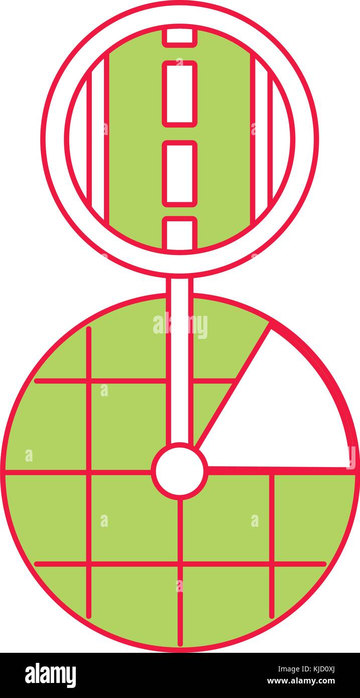 gps navigation screen pointer map road Stock Vector Image & Art - Alamy