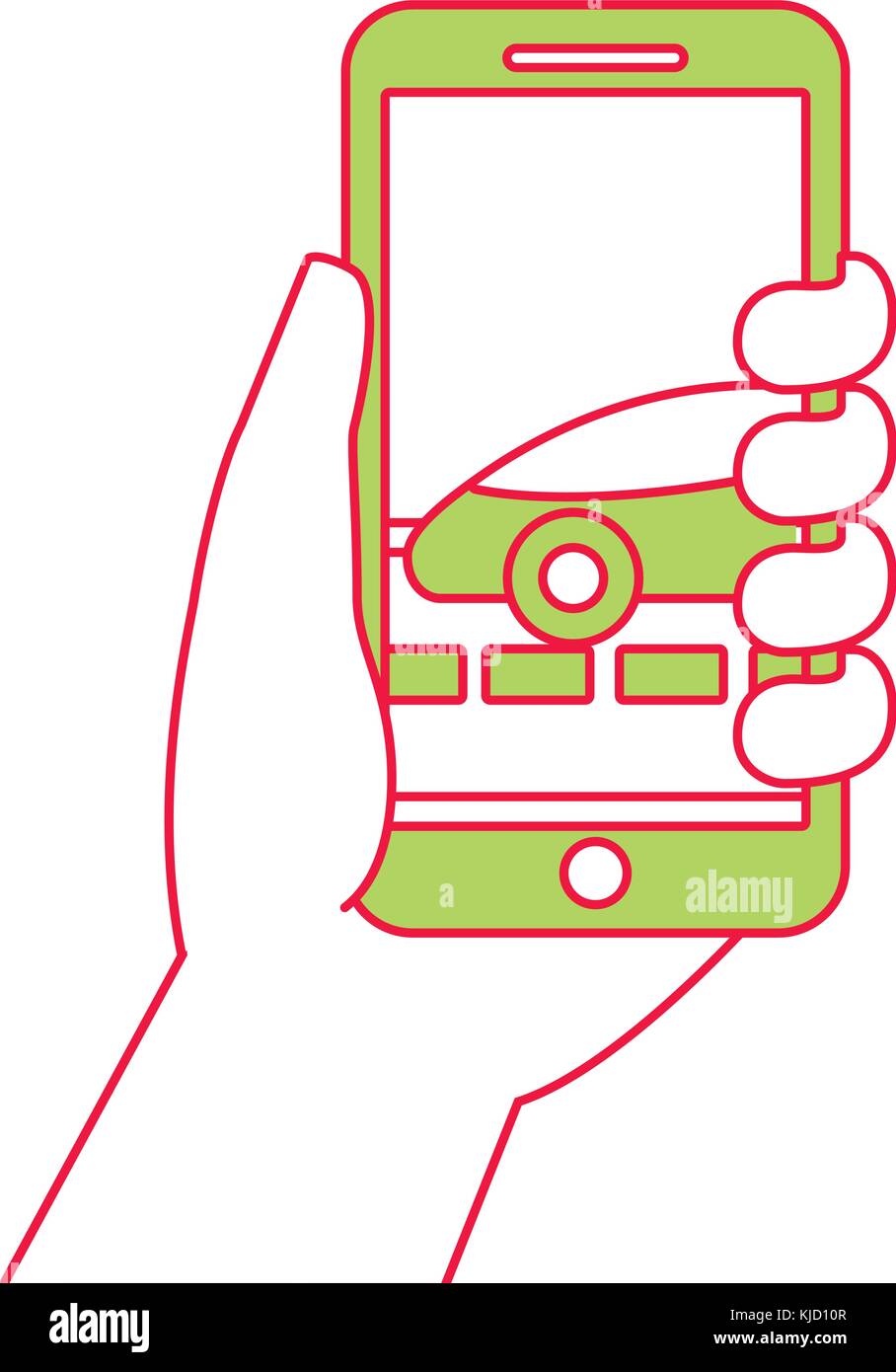 hand holding smartphone car gps navigation Stock Vector Image & Art - Alamy