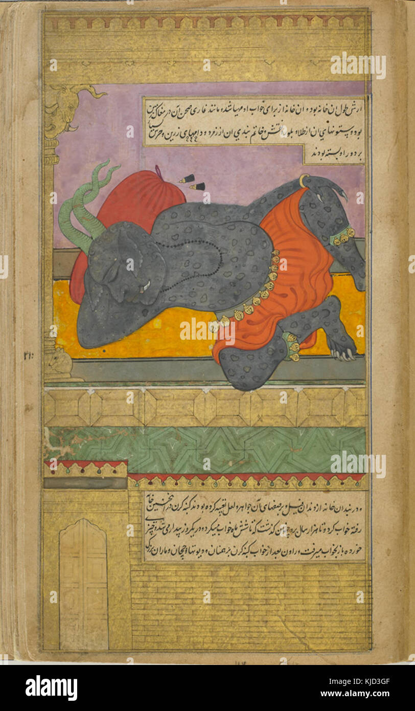 Kumbhakarna, tricked by the gods into asking Brahma for the boon of